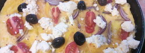 омлет по мотивам греческого салата. Шаг 5