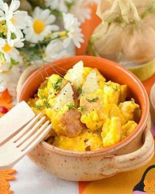 Омлет с добавлением хлеба