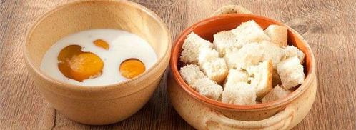 омлет с добавлением хлеба. Шаг 3