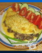 Омлет с грибной начинкой