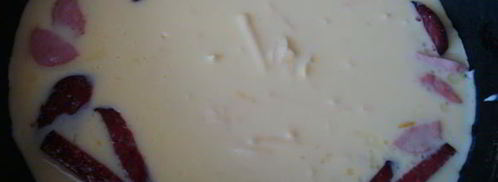 омлет с колбасой и сыром. Шаг 6