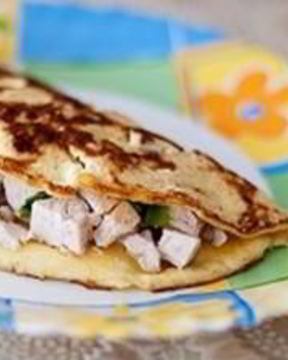 Омлет с курицей