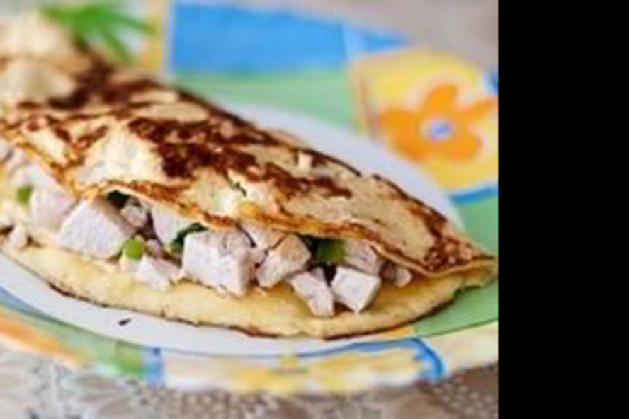 Рецепт омлета с курицей