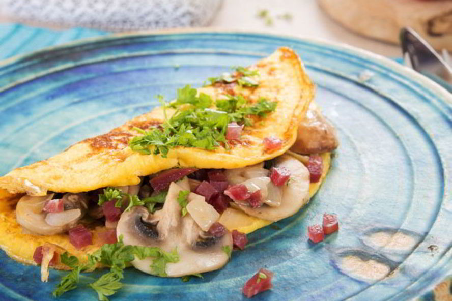 Рецепт омлета с начинкой