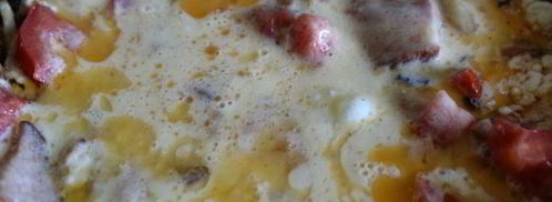 омлет с овощами и ветчиной. Шаг 4