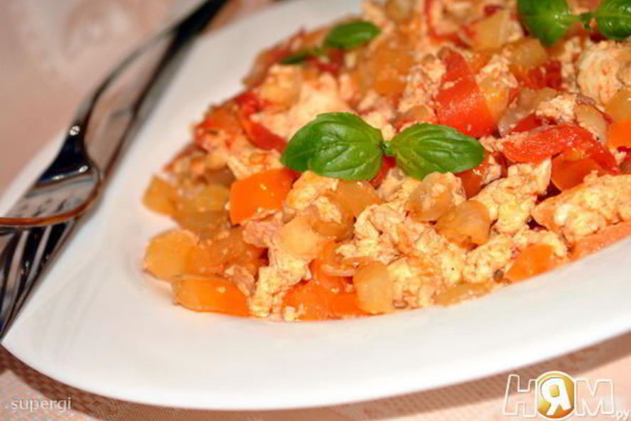 Рецепт омлета с овощами