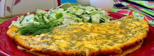 омлет с творогом на сковороде. Шаг 10