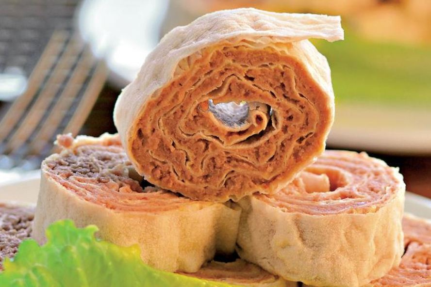 Рецепт мясного паштета в лаваше