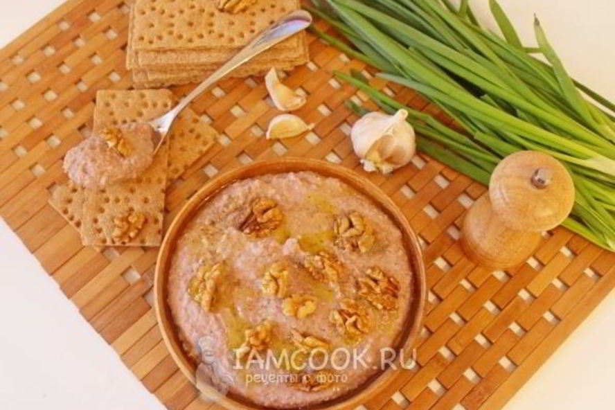 Рецепт паштета из фасоли с орехами
