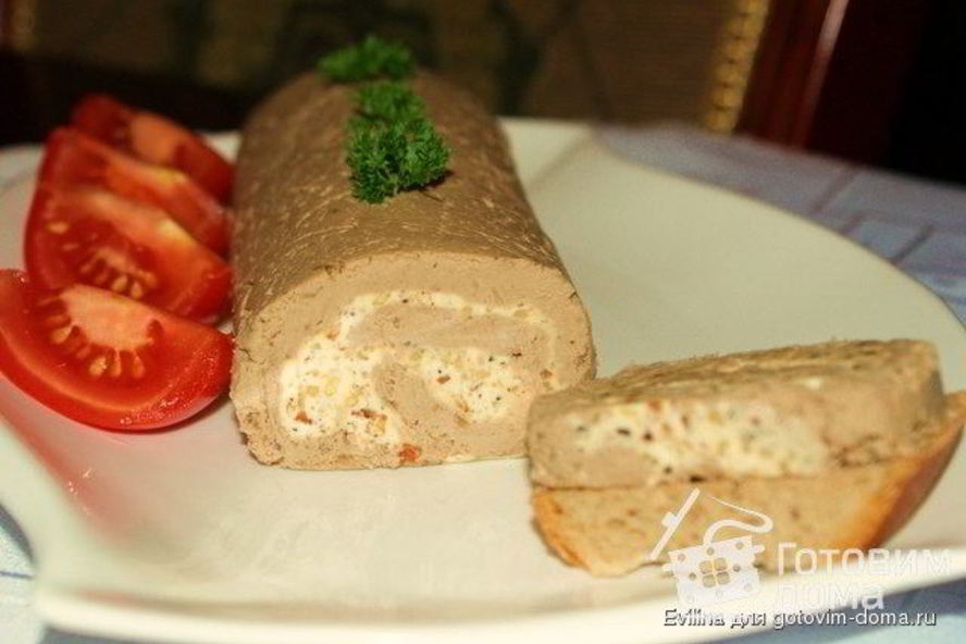 Рецепт паштета из печени с маслом и орехами