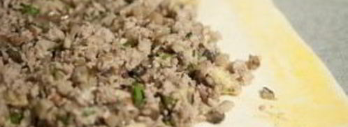 паштет из телятины и грибов в слоеном тесте. Шаг 9