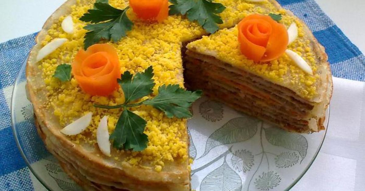Торт С Курицей Рецепт С Фото