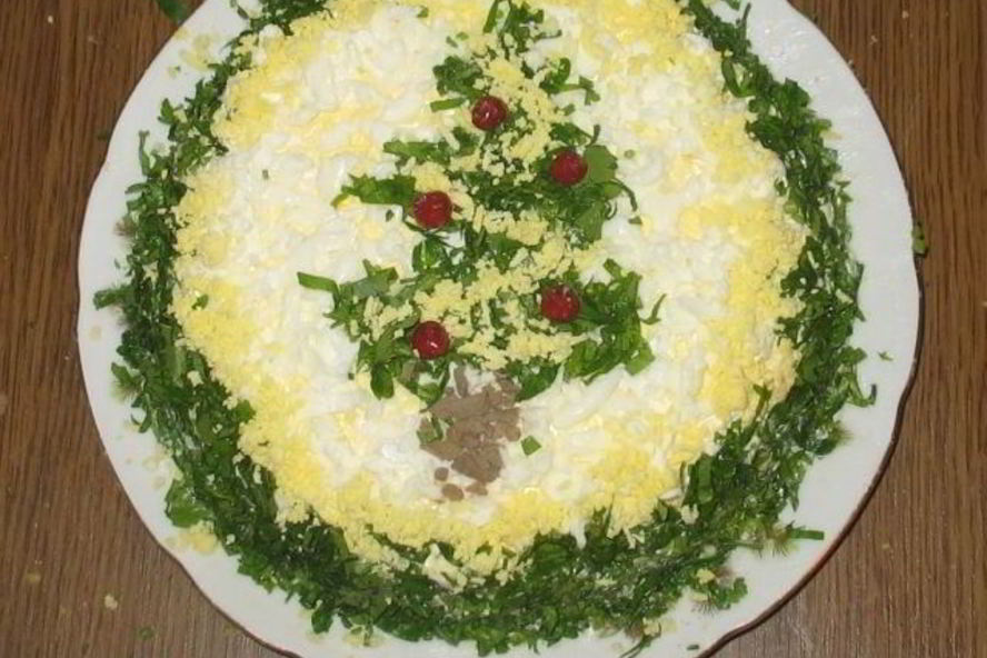 Рецепт новогоднего печеночного торта