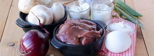 печеночный торт с грибами. Шаг 3