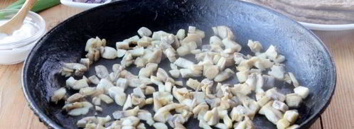 печеночный торт с грибами. Шаг 6