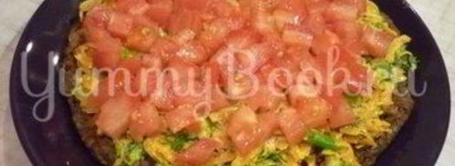 печеночный торт с зеленью и помидорами. Шаг 19