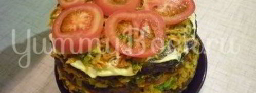 печеночный торт с зеленью и помидорами. Шаг 22