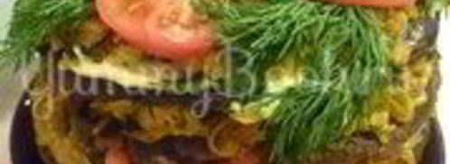 печеночный торт с зеленью и помидорами. Шаг 24