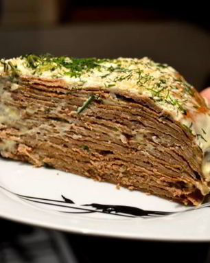 Простой печеночный торт