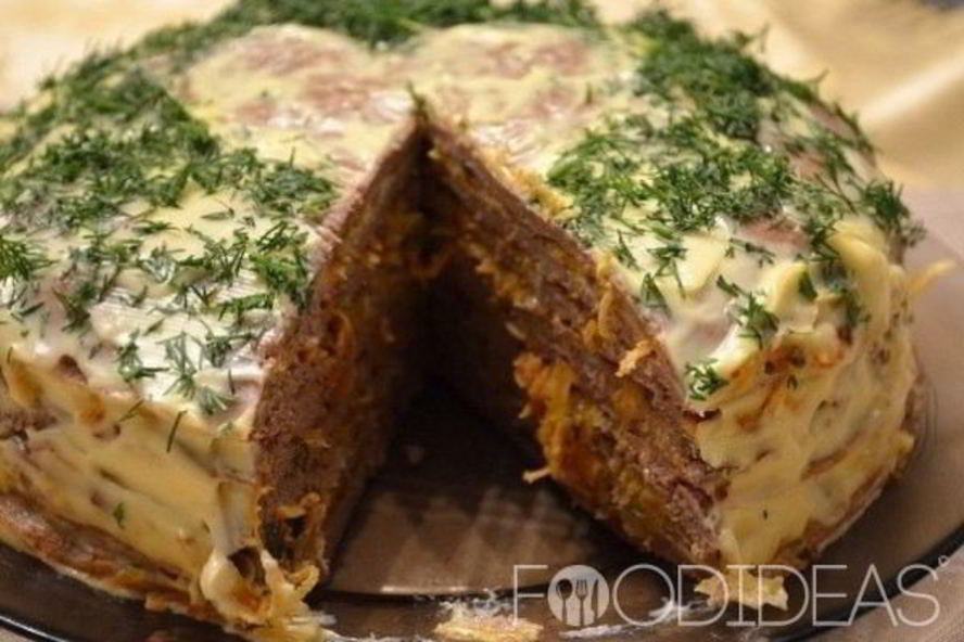 Рецепт торта из свиной печени