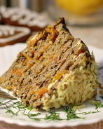 Закусочный печеночный торт