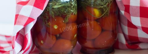 помидоры с морковной ботвой на литровую банку. Шаг 6
