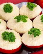 Помидоры с сырно-чесночной смесью