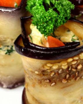 Аппетитные роллы из баклажанов