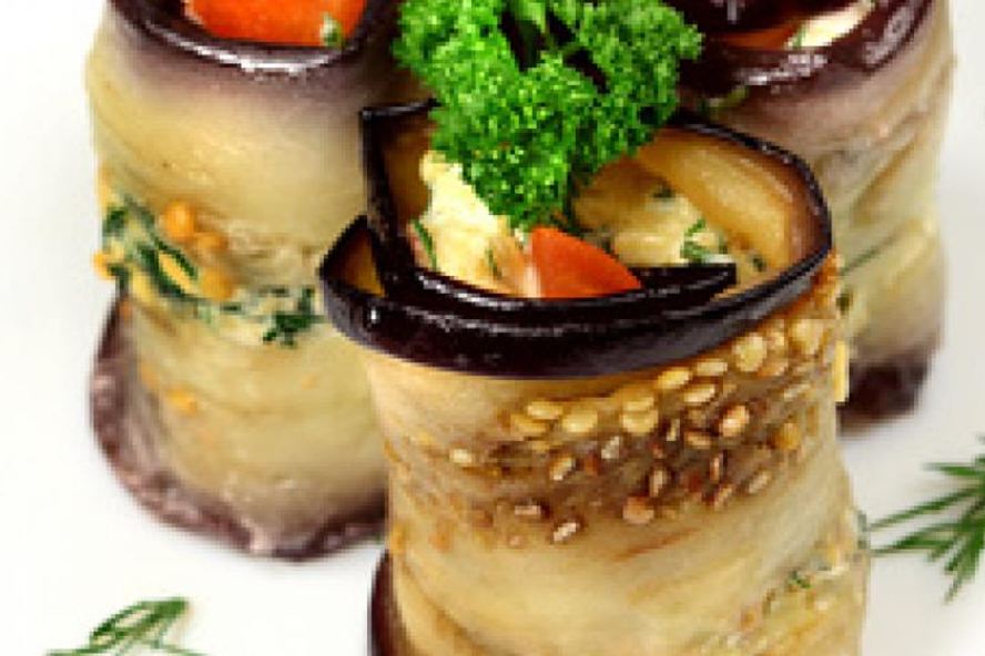 Рецепт аппетитных роллов из баклажанов