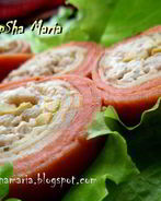 Блинные роллы с курицей и оливками