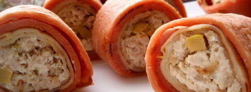 блинные роллы с курицей и оливками. Шаг 13