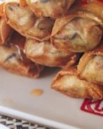 Китайские роллы с курицей и грибами