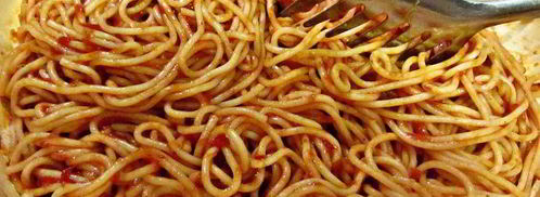 роллы из баклажанов со спагетти. Шаг 9