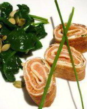 Роллы из копченного лосося