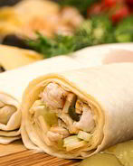 Роллы из лаваша с курицей и солеными огурцами