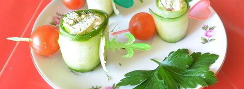 роллы из огурца с крабовыми палочками. Шаг 6