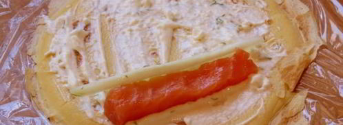 роллы из омлета. Шаг 8