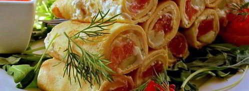 роллы из омлета. Шаг 10