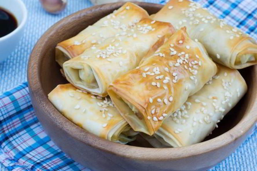 Рецепт роллов с курицей и овощами