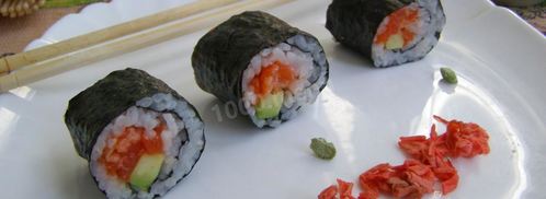 роллы с лососем. Шаг 13