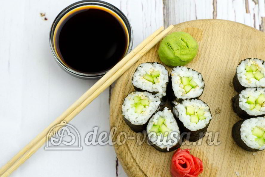 Рецепт роллов с огурцом каппа маки