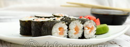 роллы с семгой сяке маки. Шаг 8