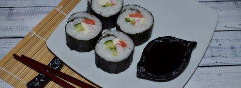 роллы с семгой. Шаг 9