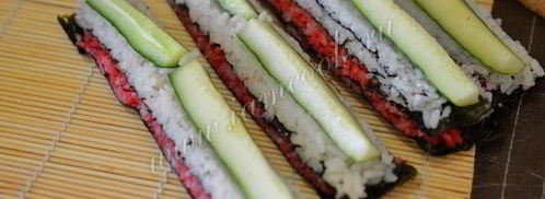 роллы сложная мозаика. Шаг 7