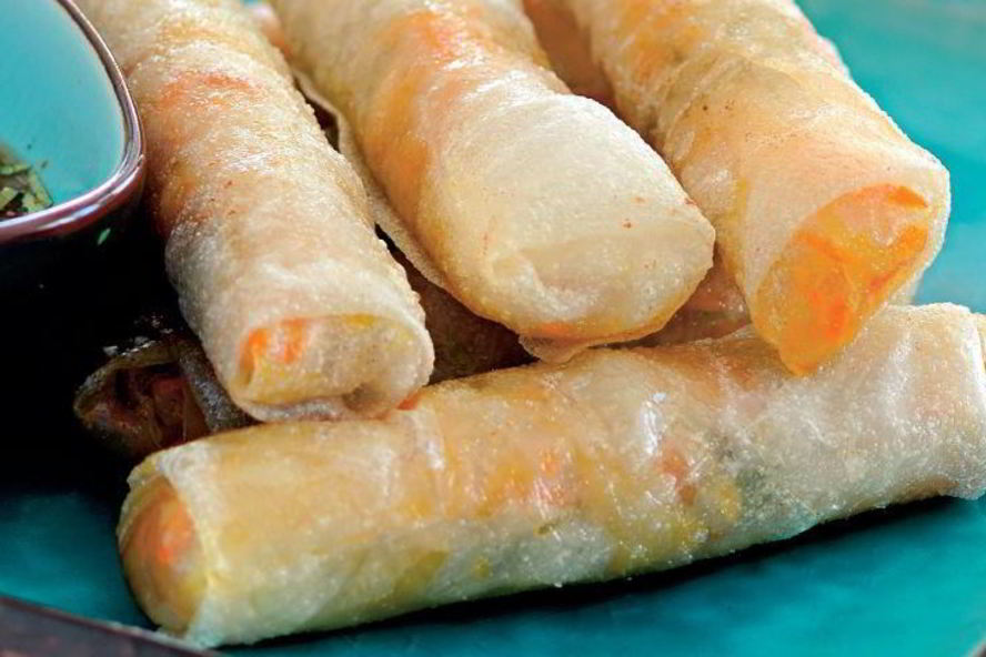 Рецепт спринга-роллов с крабами и свининой