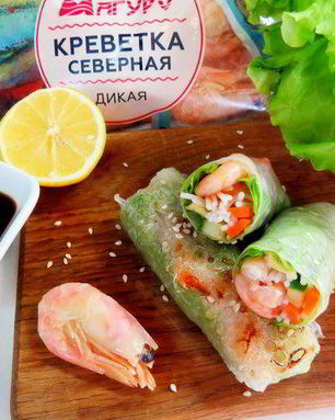 Спринг-роллы с креветками