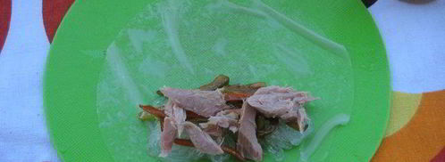 весенние роллы с тунцом. Шаг 6