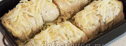 куриный рулет с омлетом. Шаг 17