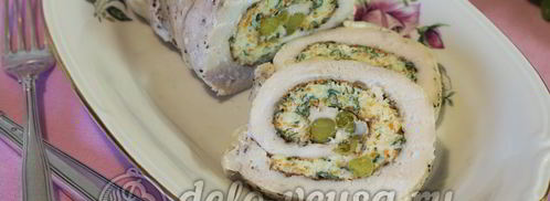 куриный рулет с омлетом. Шаг 18