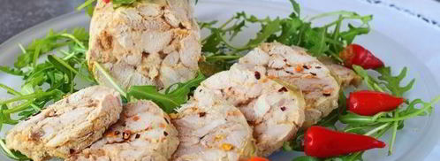 куриный рулет с желатином в пищевой пленке. Шаг 14